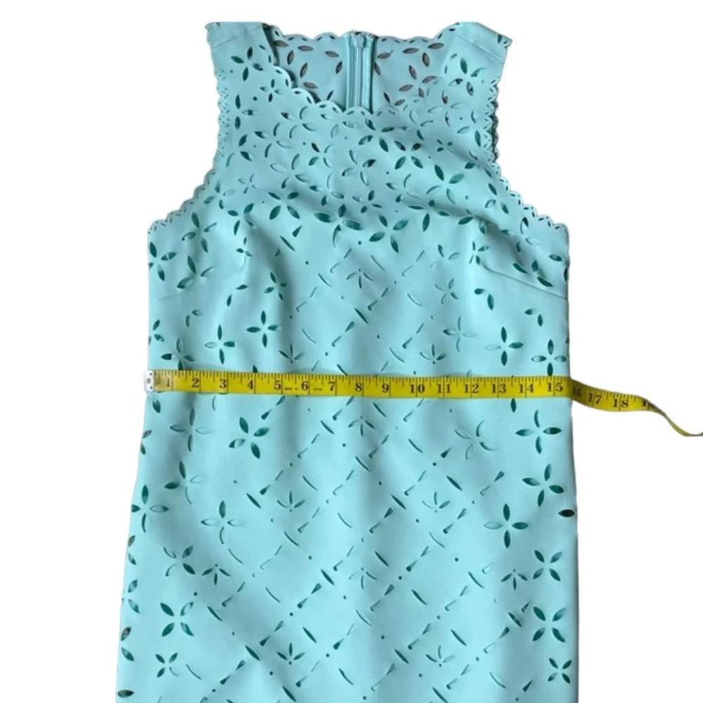 J. Crew Mint Laser Cut Shift Dress